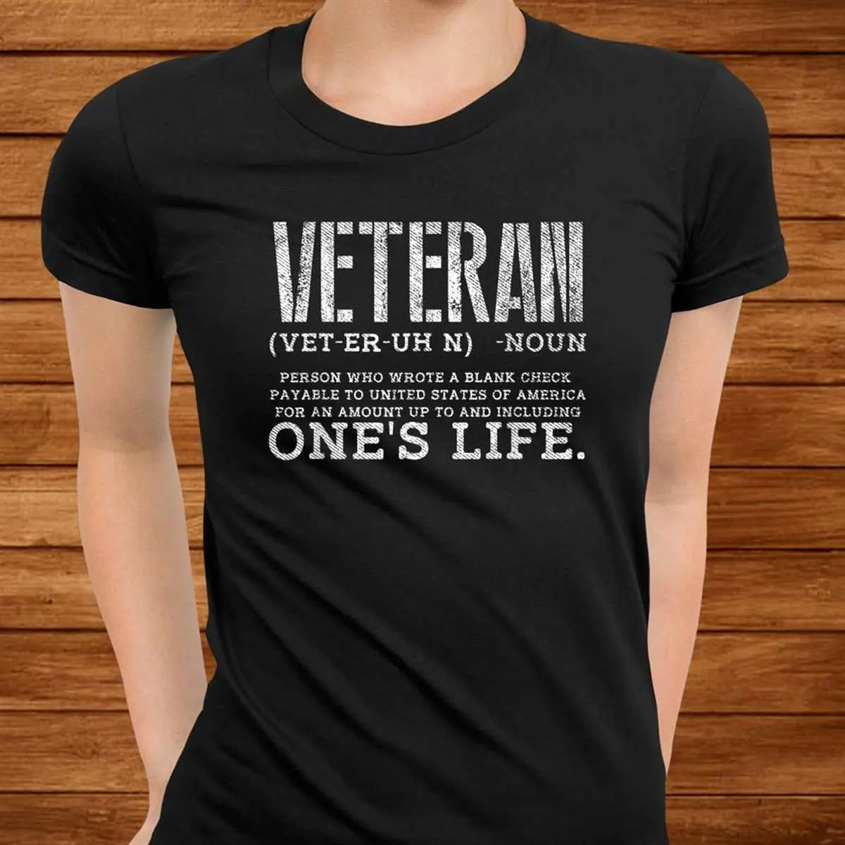 Veteran Blank Check Payable USA Shirt 9 Veteran Blank Check Payable USA Shirt Back View