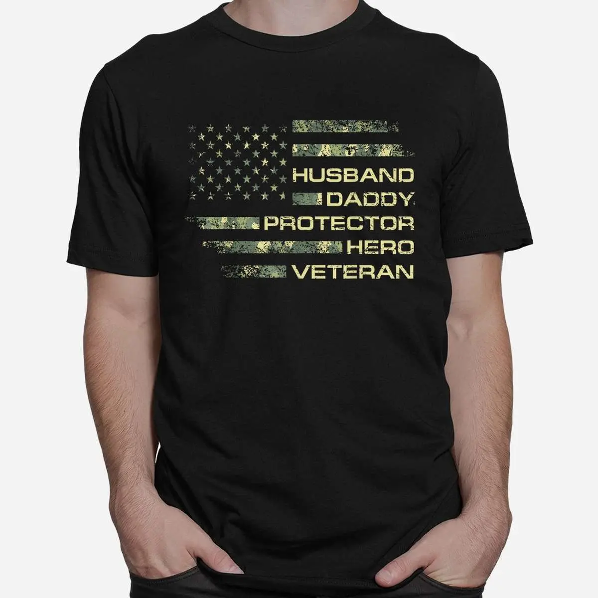 Veteran Dad Hero USA Flag Camo T Shirt 2 1 1.jpg