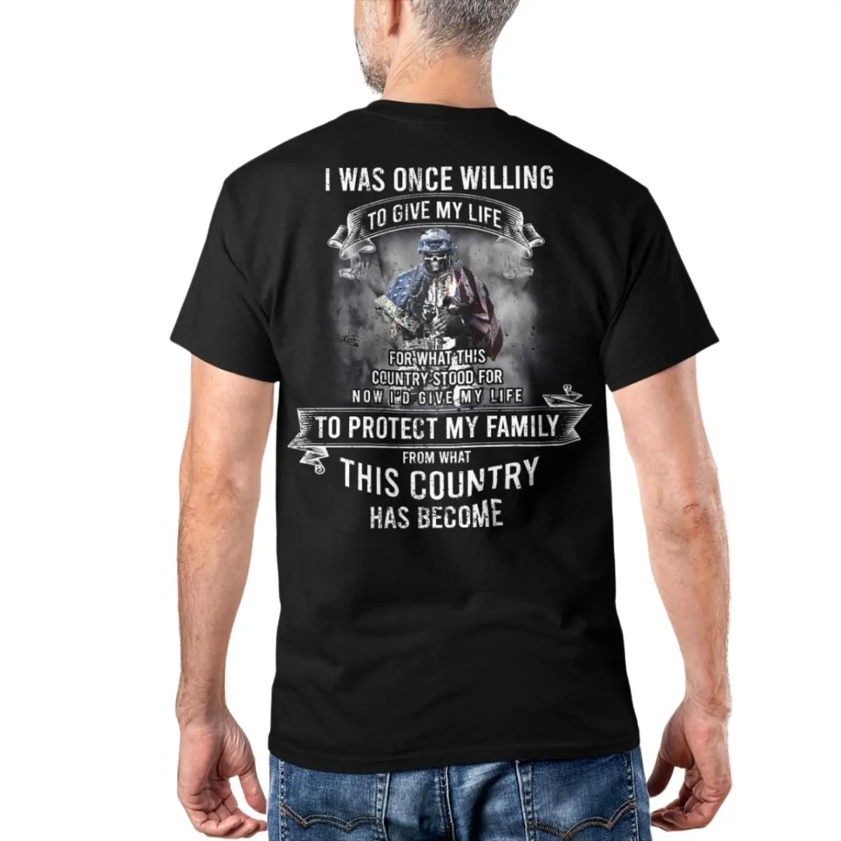 Veteran Patriot T-Shirt with American Flag Warrior Design - Protect Family Values 6 Veteran Patriot T Shirt with American Flag Warrior Design Protect Family Values 6