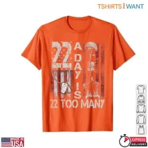 Veteran Suicide Awareness Ribbon T-Shirt - 22 A Day Is 22 Too Many Patriotic Military Tee 11 Veteran Suicide Awareness Ribbon T Shirt 22 A Day Tribute 6 1.jpg