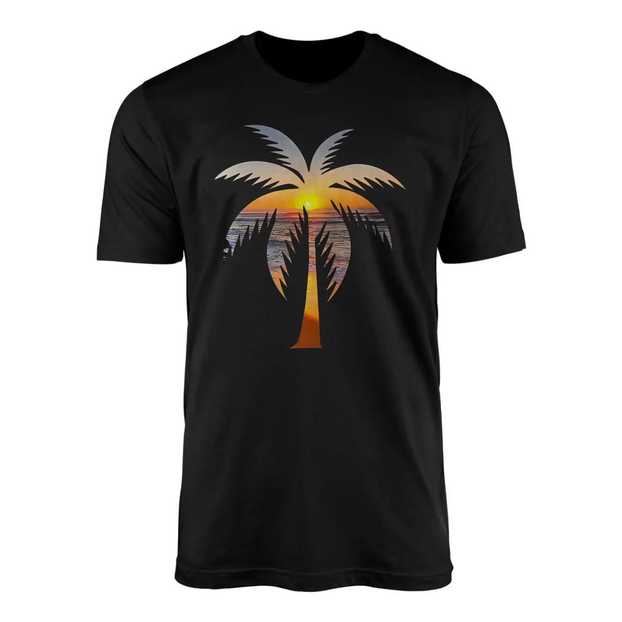 Vintage Beach Sunset Palm Tree Ocean T Shirt 1 1.jpg