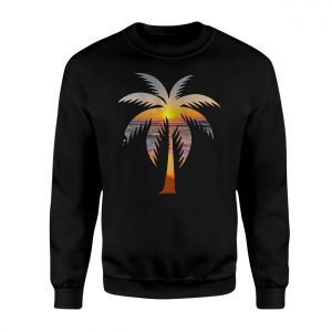 Vintage Beach Sunset Palm Tree Ocean T Shirt 3 1.jpg
