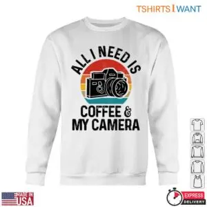 Vintage Camera T-Shirt - Coffee and Photography Lover Gift Tee 10 Vintage Camera T Shirt Coffee Camera Lover 5 1.jpg