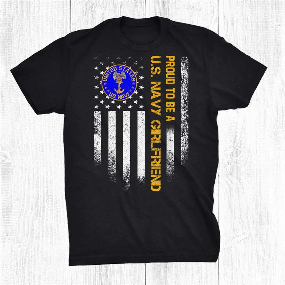 Vintage Flag Proud Navy Girlfriend Shirt 8 Proud Navy Girlfriend Shirt