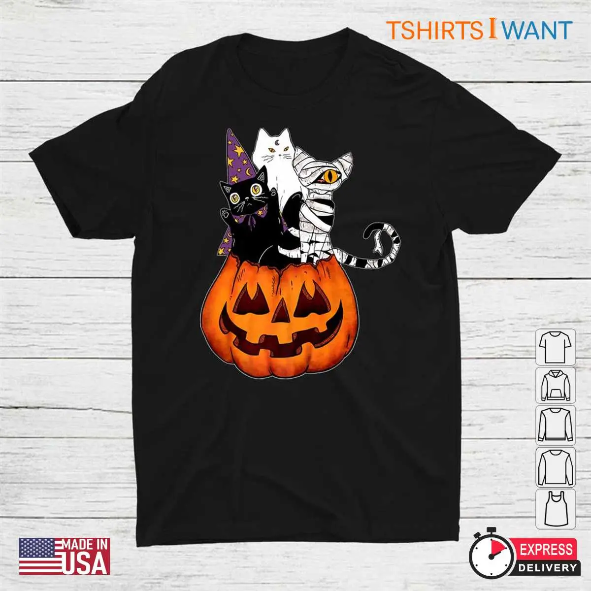Vintage Halloween Cat Shirt Retro Feline Pumpkin Tee 1 1.jpg