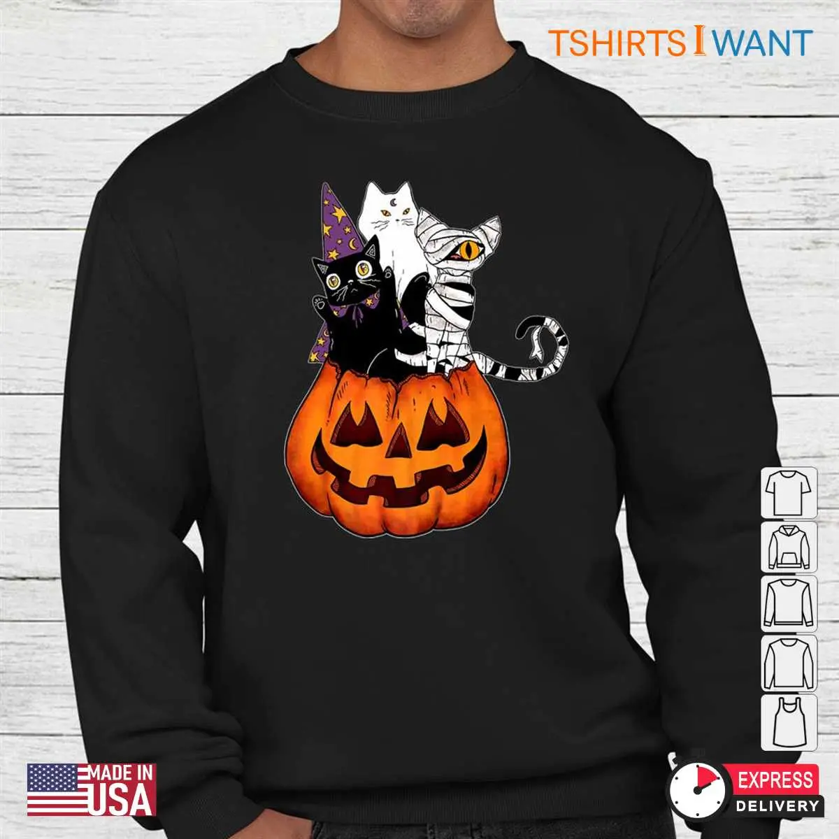 Vintage Halloween Cat Shirt Retro Feline Pumpkin Tee 3 1.jpg