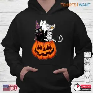 Vintage Halloween Cat Shirt: Vintage Cat Costume Scary Jack O'Lantern Pumpkin Halloween Tee 7 Vintage Halloween Cat Shirt Retro Feline Pumpkin Tee 4 1.jpg