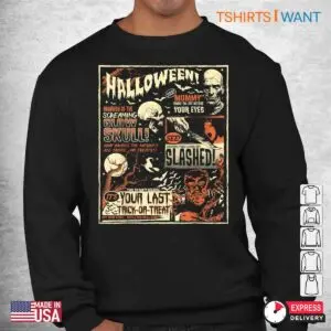 Vintage Halloween Movie Shirt: Vintage Horror Movie Poster Terror Old Time Halloween Tee 6 Vintage Halloween Movie Shirt Classic Horror Poster 3 1.jpg