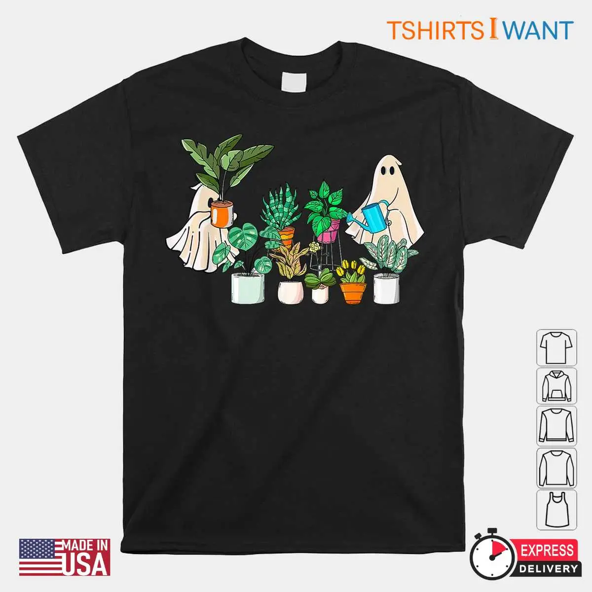 Vintage Halloween Shirts: Retro Lady Gardener Ghost Plant Halloween Costume 1 Vintage Halloween Shirts Retro Gardener Ghost 1 1.jpg