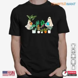 Vintage Halloween Shirts: Retro Lady Gardener Ghost Plant Halloween Costume 6 Vintage Halloween Shirts Retro Gardener Ghost 2 1.jpg