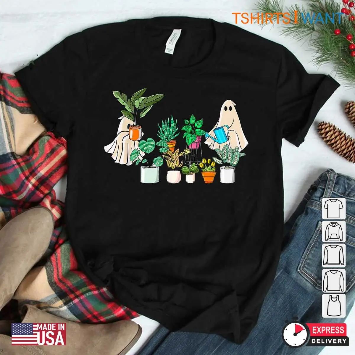 Vintage Halloween Shirts: Retro Lady Gardener Ghost Plant Halloween Costume 3 Vintage Halloween Shirts Retro Gardener Ghost 3 1.jpg