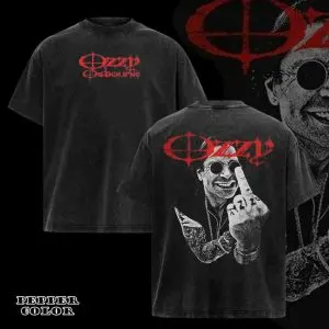 Vintage Ozzy Osbourne Middle Finger Graphic Rock T-Shirt 5 Vintage Ozzy Osbourne Middle Finger Graphic Rock T Shirt 3