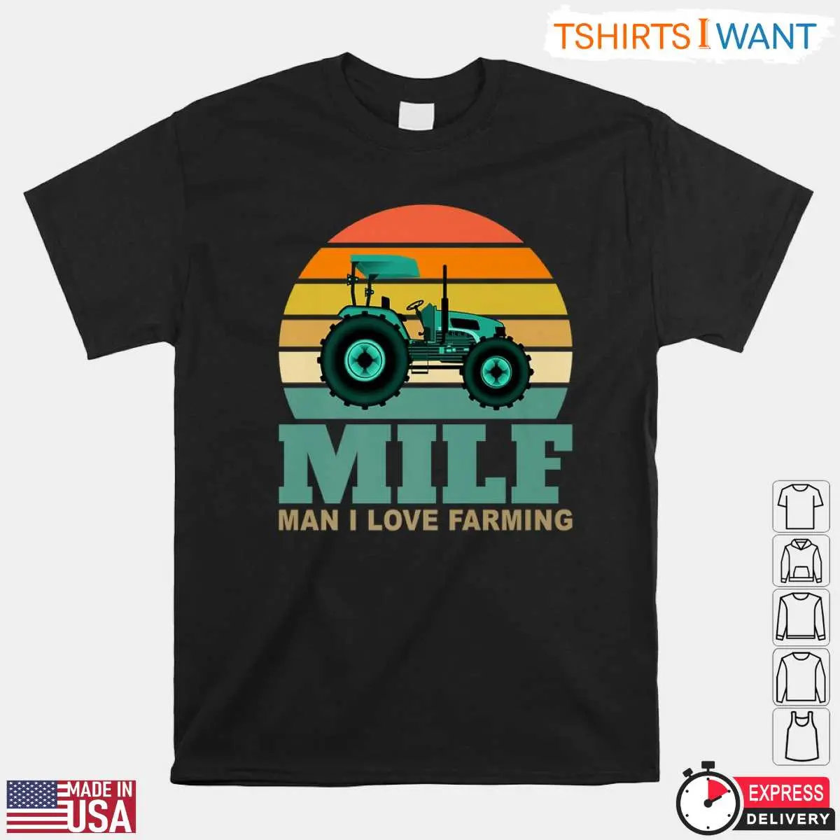 Vintage Retro Sunset Tractor MILF Man I Love Farming Shirt 1 1.jpg
