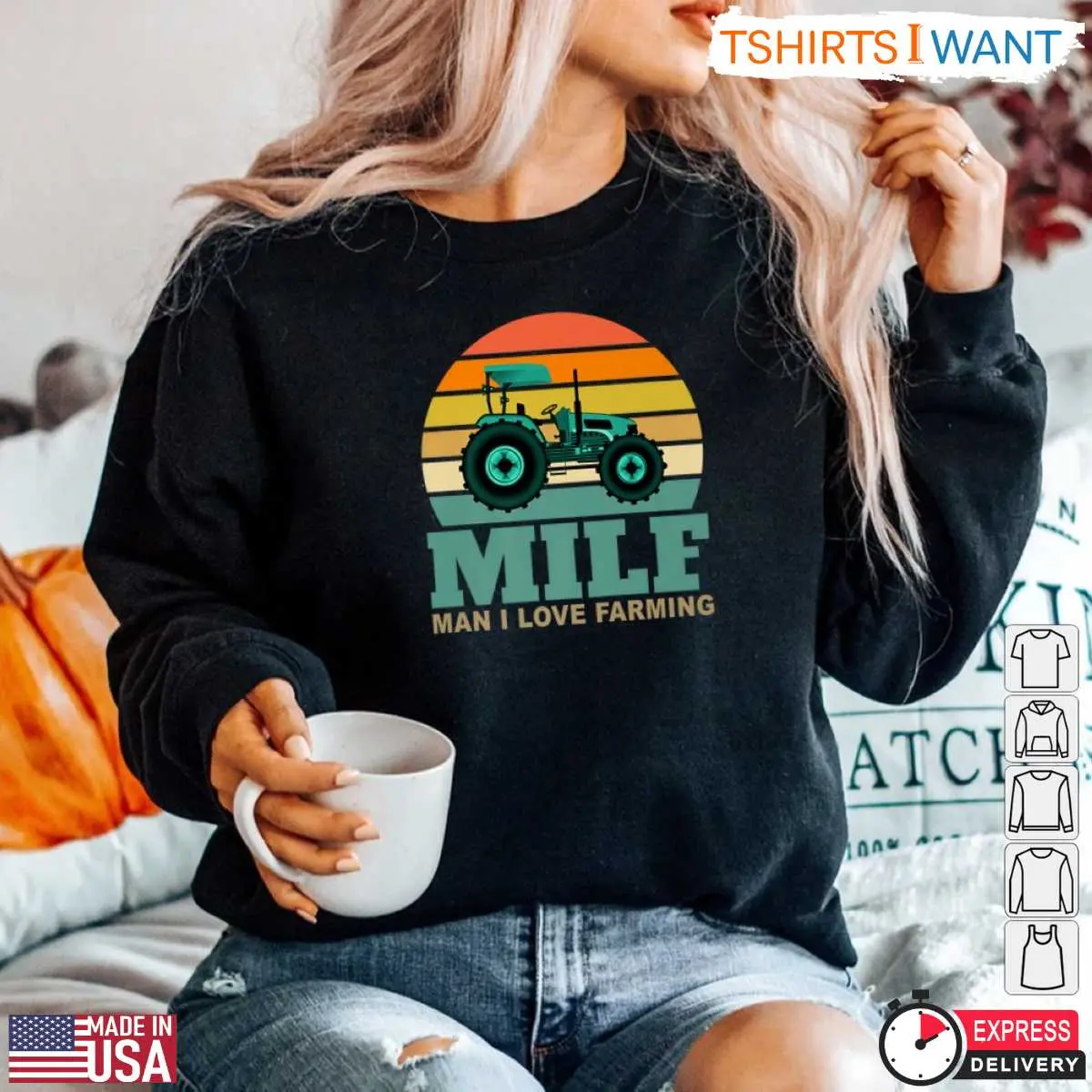 Vintage Retro Sunset Tractor MILF Man I Love Farming Shirt 4 1.jpg