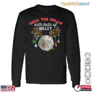 Volleyball Christmas T-Shirt - Holiday Lights and Balls of Volley Fun 7 Volleyball Christmas T Shirt Holiday Lights and Balls of Volley Fun 2 1.jpg