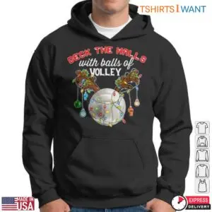 Volleyball Christmas T-Shirt - Holiday Lights and Balls of Volley Fun 8 Volleyball Christmas T Shirt Holiday Lights and Balls of Volley Fun 3 1.jpg