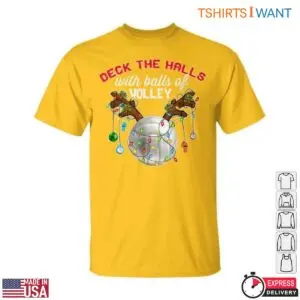 Volleyball Christmas T-Shirt - Holiday Lights and Balls of Volley Fun 9 Volleyball Christmas T Shirt Holiday Lights and Balls of Volley Fun 4 1.jpg