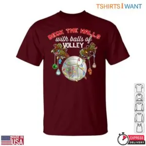 Volleyball Christmas T-Shirt - Holiday Lights and Balls of Volley Fun 11 Volleyball Christmas T Shirt Holiday Lights and Balls of Volley Fun 6 1.jpg