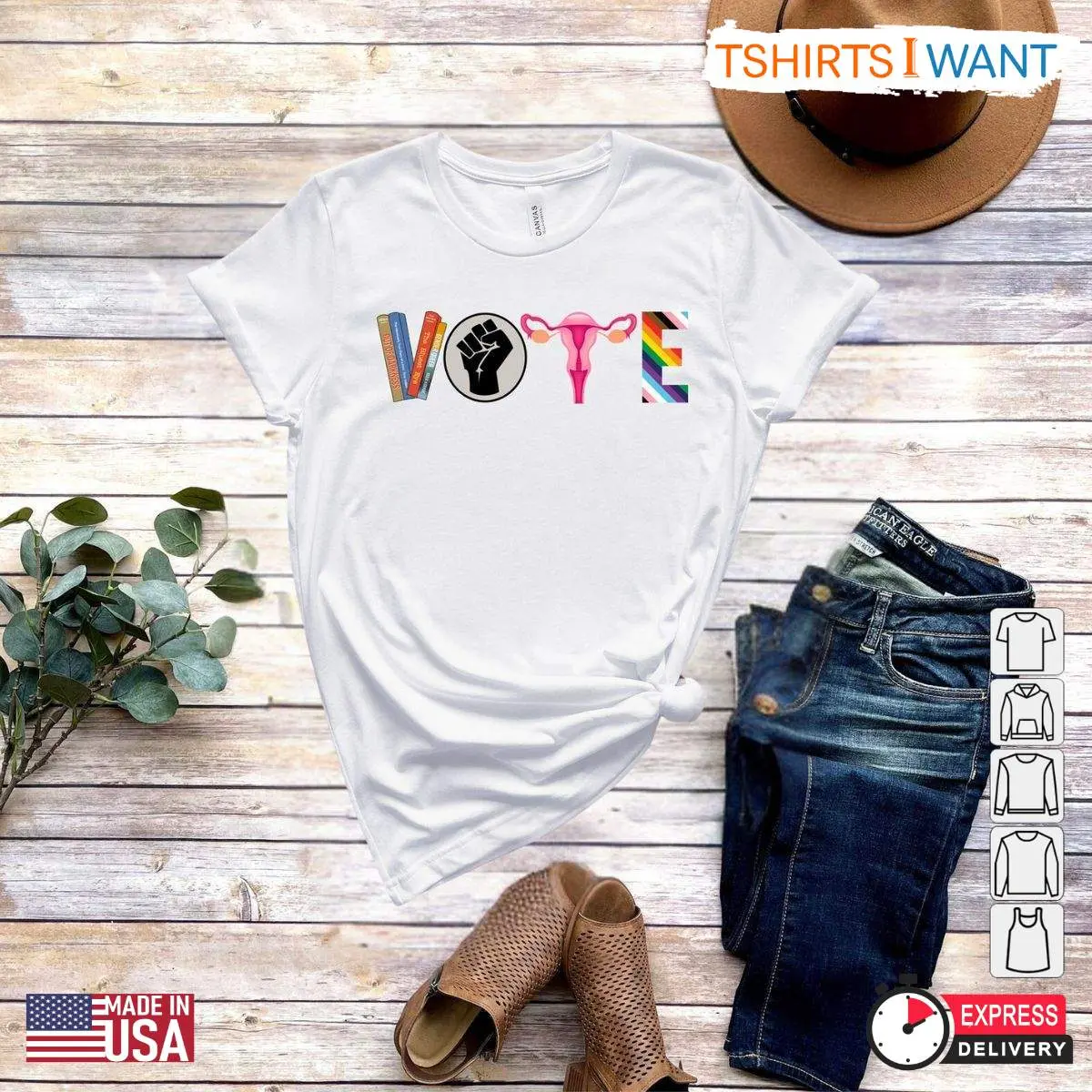 Vote Shirt – Banned Books, Reproductive Rights, BLM, Pro Roe, LGBTQ Activism Tee 4