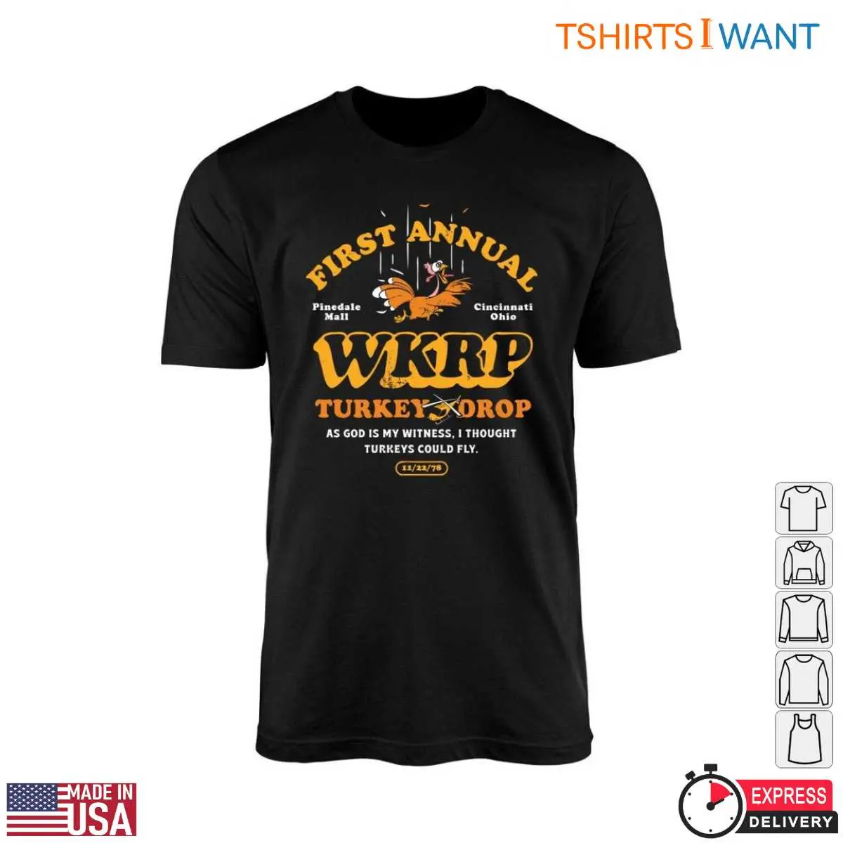 WKRP Turkey Drop T Shirt Iconic Thanksgiving Drop Tee 1 1.jpg