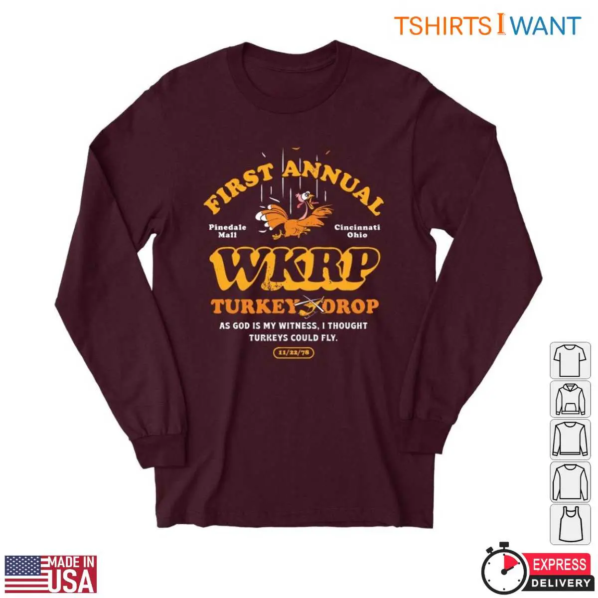 WKRP Turkey Drop T Shirt Iconic Thanksgiving Drop Tee 2 1.jpg