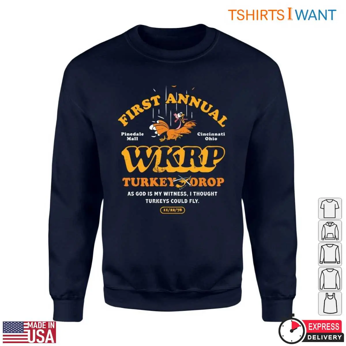 WKRP Turkey Drop T Shirt Iconic Thanksgiving Drop Tee 3 1.jpg