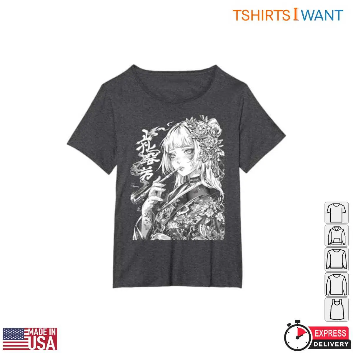 Waifu Anime Girl Haunting Floral T Shirt 6 1.jpg