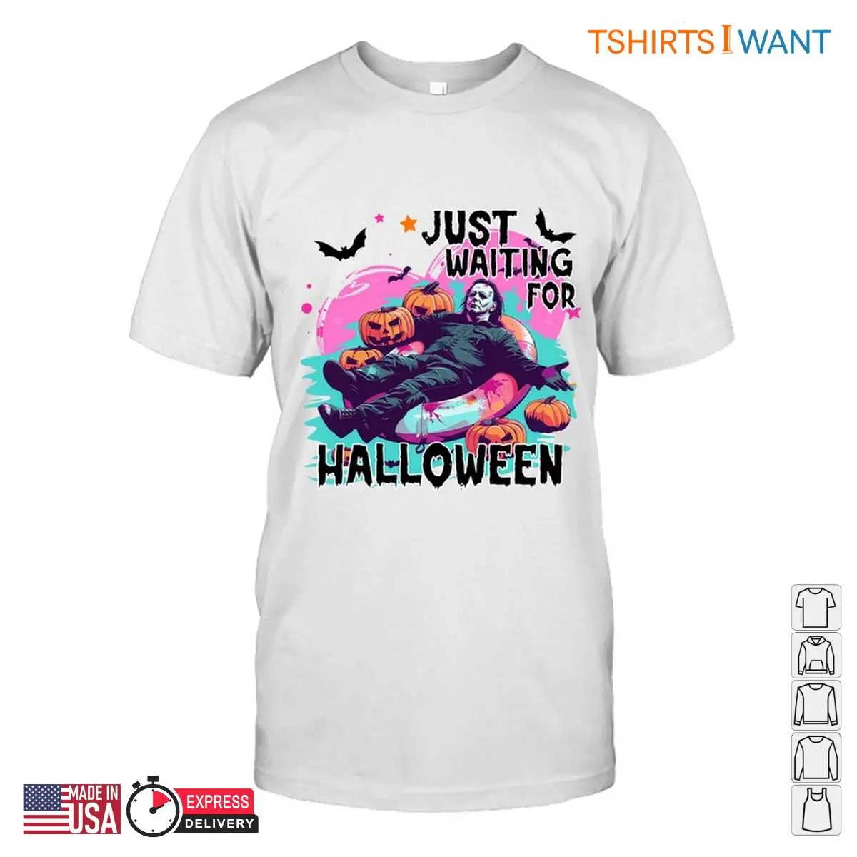 Waiting for Halloween Meme Michael Myers Pumpkin Tee 5 1.jpg