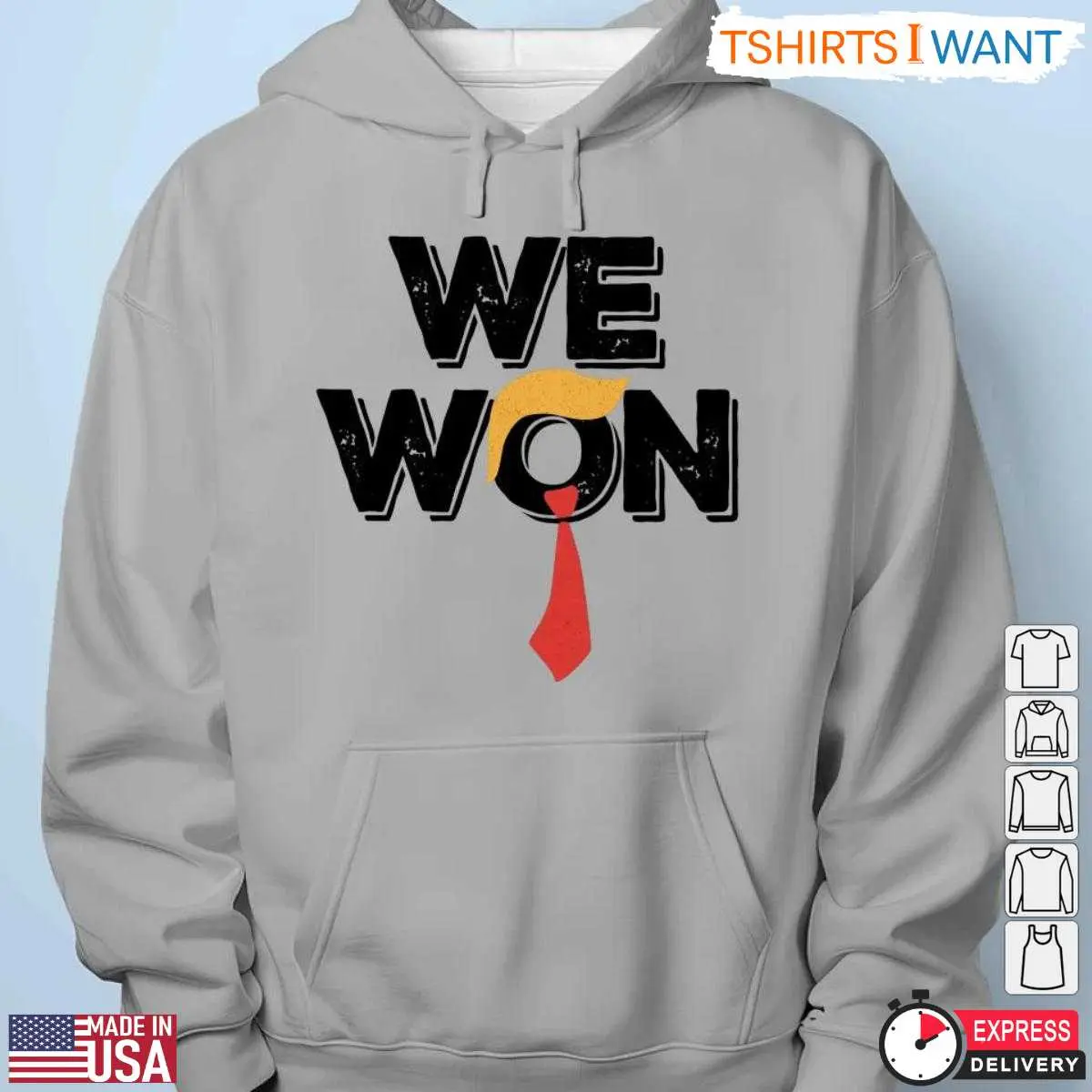 We Won Trump T Shirt Iconic Hair and Tie Political Statement 3 1.jpg