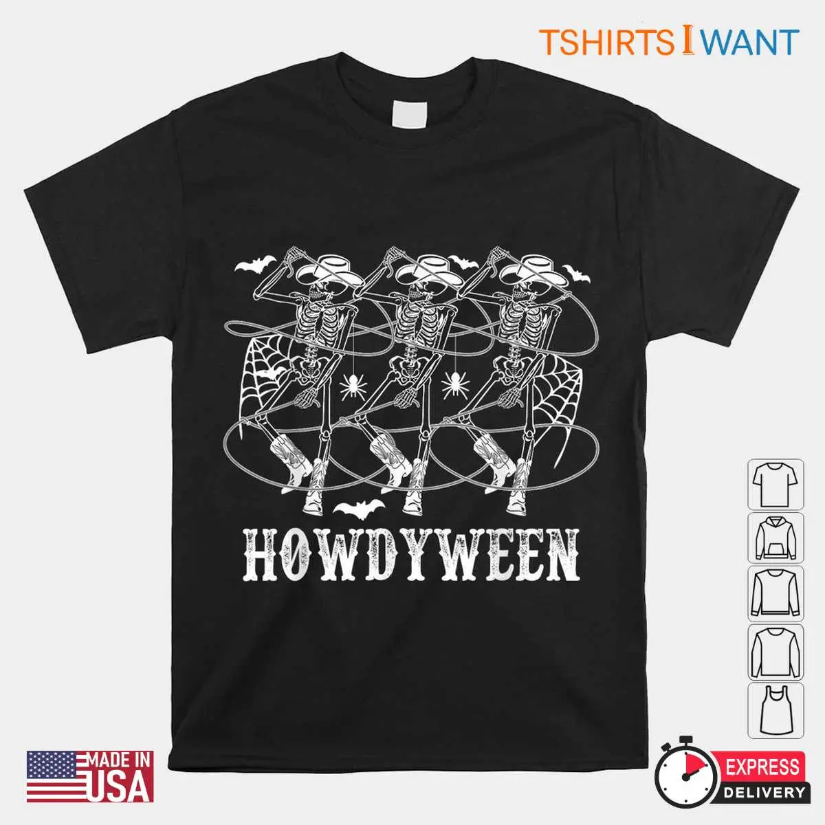 Western Halloween Shirts: Howdyween Spooky Skeleton Dancing Cowboy Halloween Tee 10 Western Halloween shirts