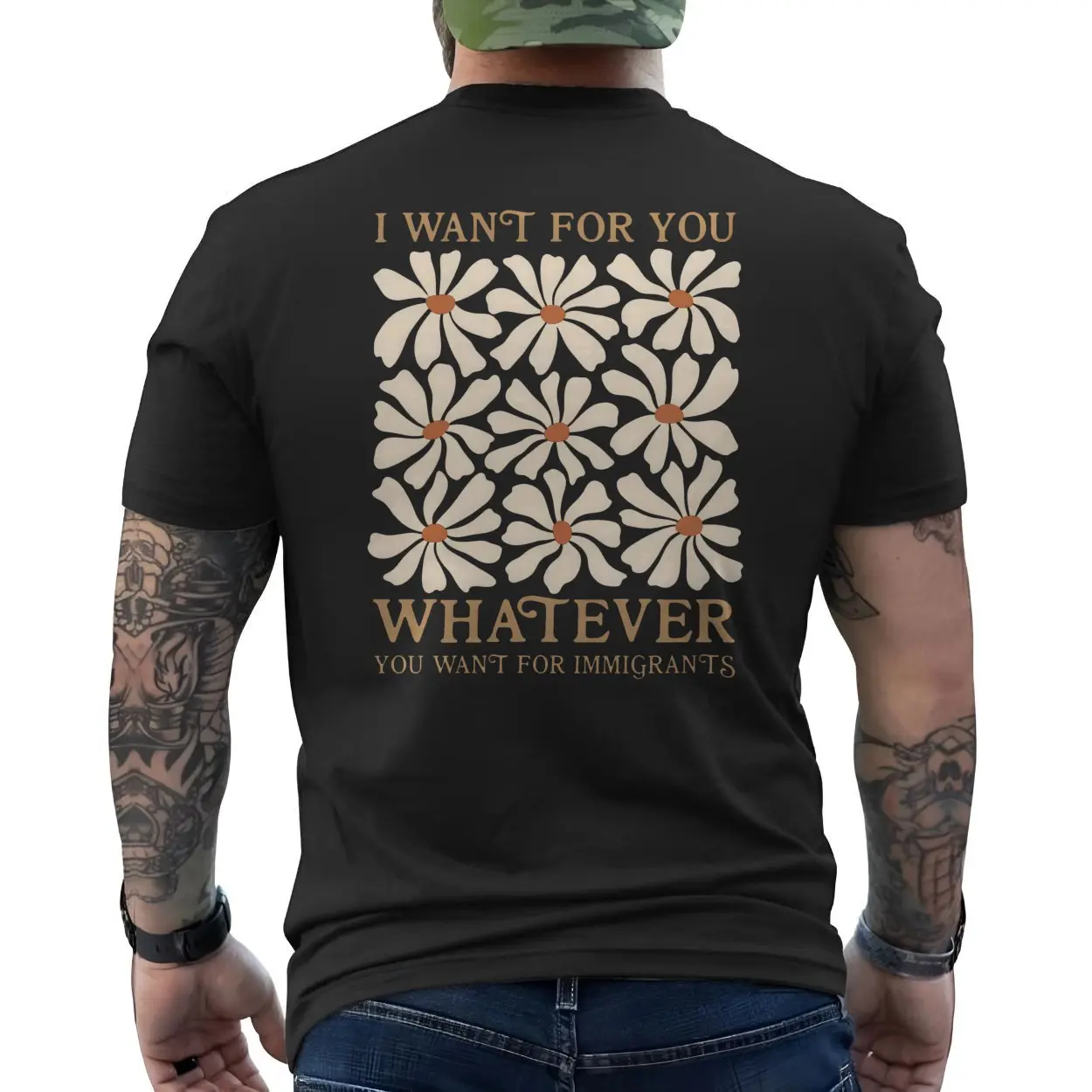 Whatever You Want for Immigrants Daisy Flower Activist T Shirt 6 1.jpg