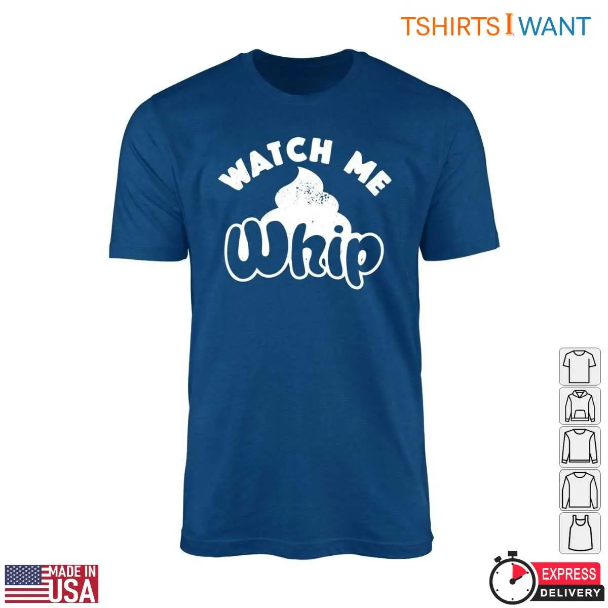 Whipped Cream Frosting T-Shirt - Watch Me Whip Fun Graphic Apparel 6 Whipped Cream Frosting T-Shirt Front View