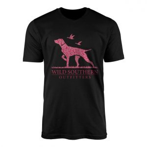 Wild Southern Outfitters T shirt E28093 Pink Camo Hunting Dog Graphic Tee 1.jpg