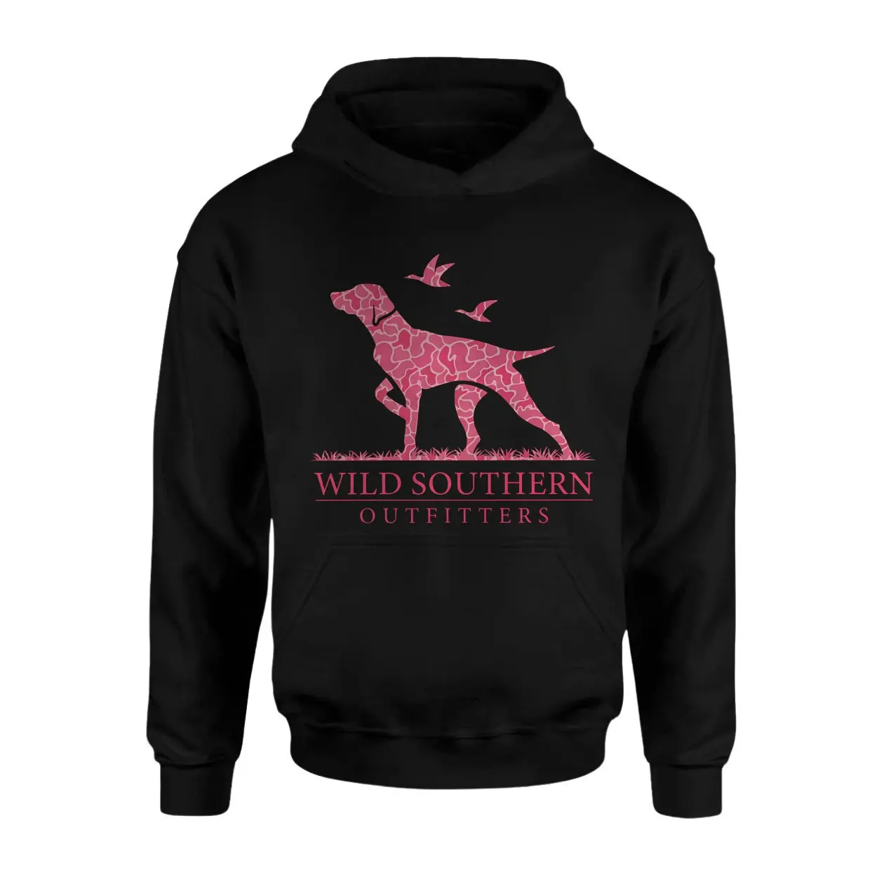 Wild Southern Outfitters T shirt E28093 Pink Camo Hunting Dog Graphic Tee 2.jpg