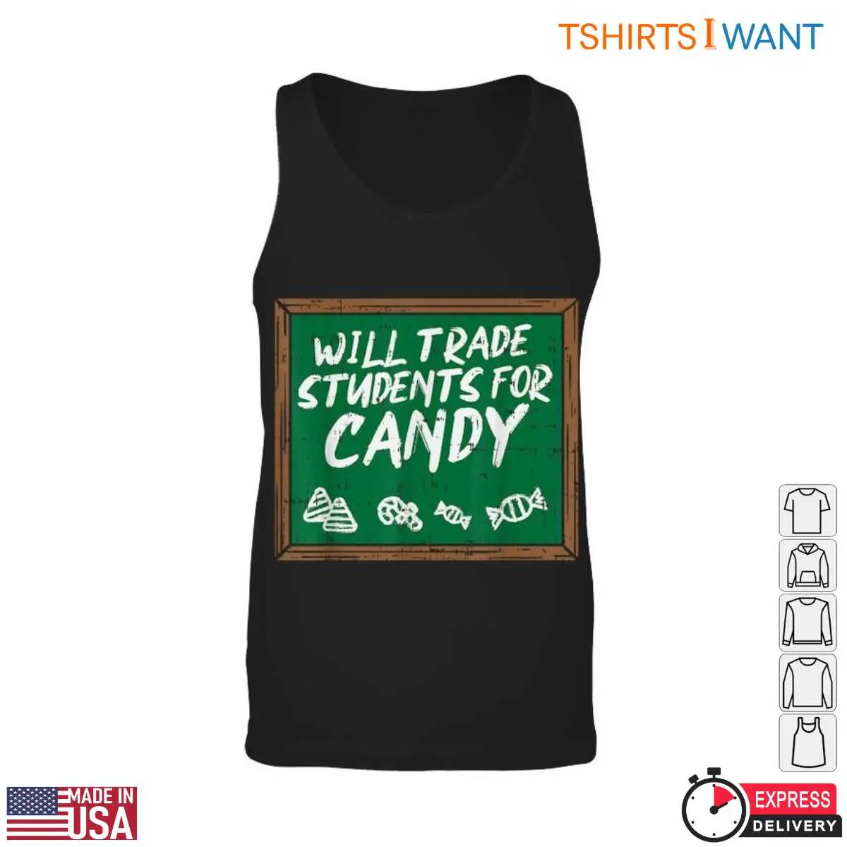 Will Trade Students for Candy Teacher Humor T Shirt 3 1.jpg