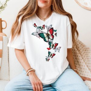 Wings of Freedom E28093 Mexico Flag Butterfly T shirt 5 1.jpg