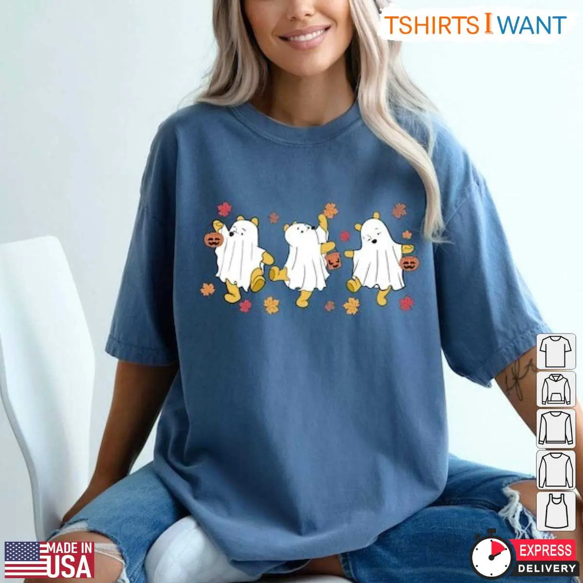 Winnie The Pooh Halloween Ghost Pumpkin T Shirt 3 1.jpg