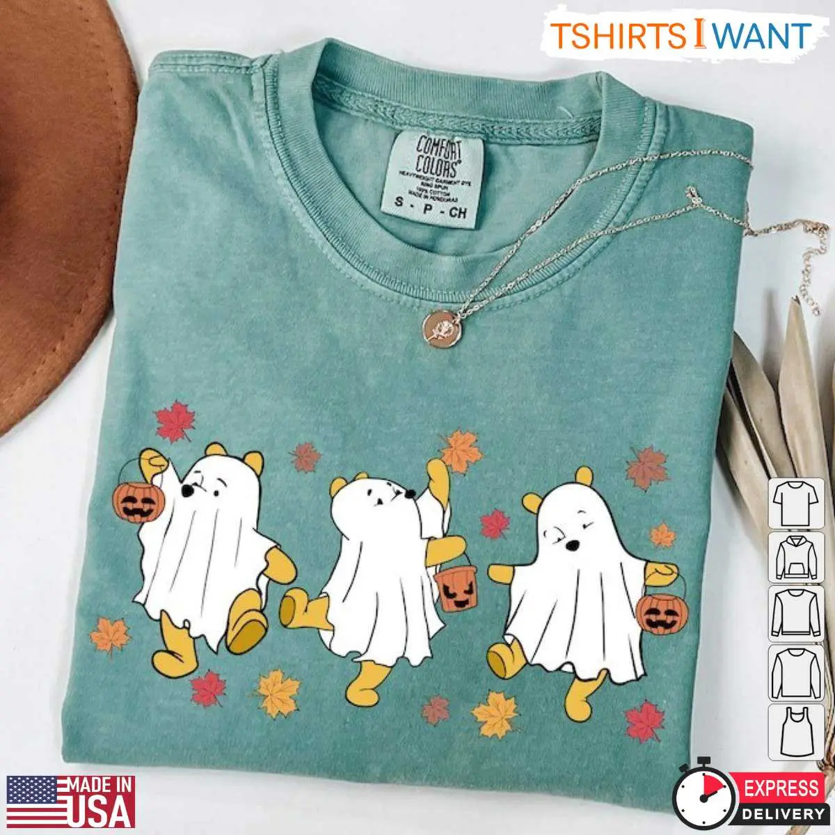 Winnie The Pooh Halloween Ghost Pumpkin T Shirt 6 1.jpg
