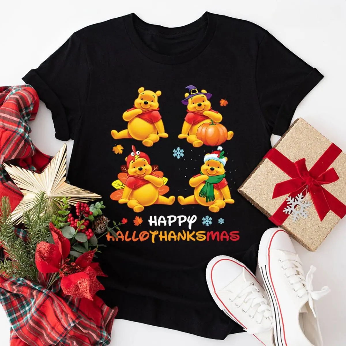 Winnie The Pooh Happy Hallothanksmas Shirt 6 Winnie the Pooh Happy Hallothanksmas Sweatshirt 2 1