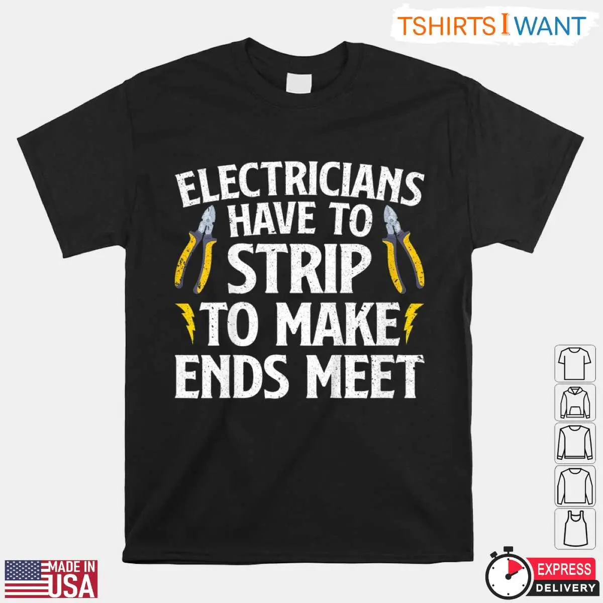Wire Stripper Tools Funny Electrician T-Shirt 8 Wire Stripper Tools Electrician T-Shirt Front