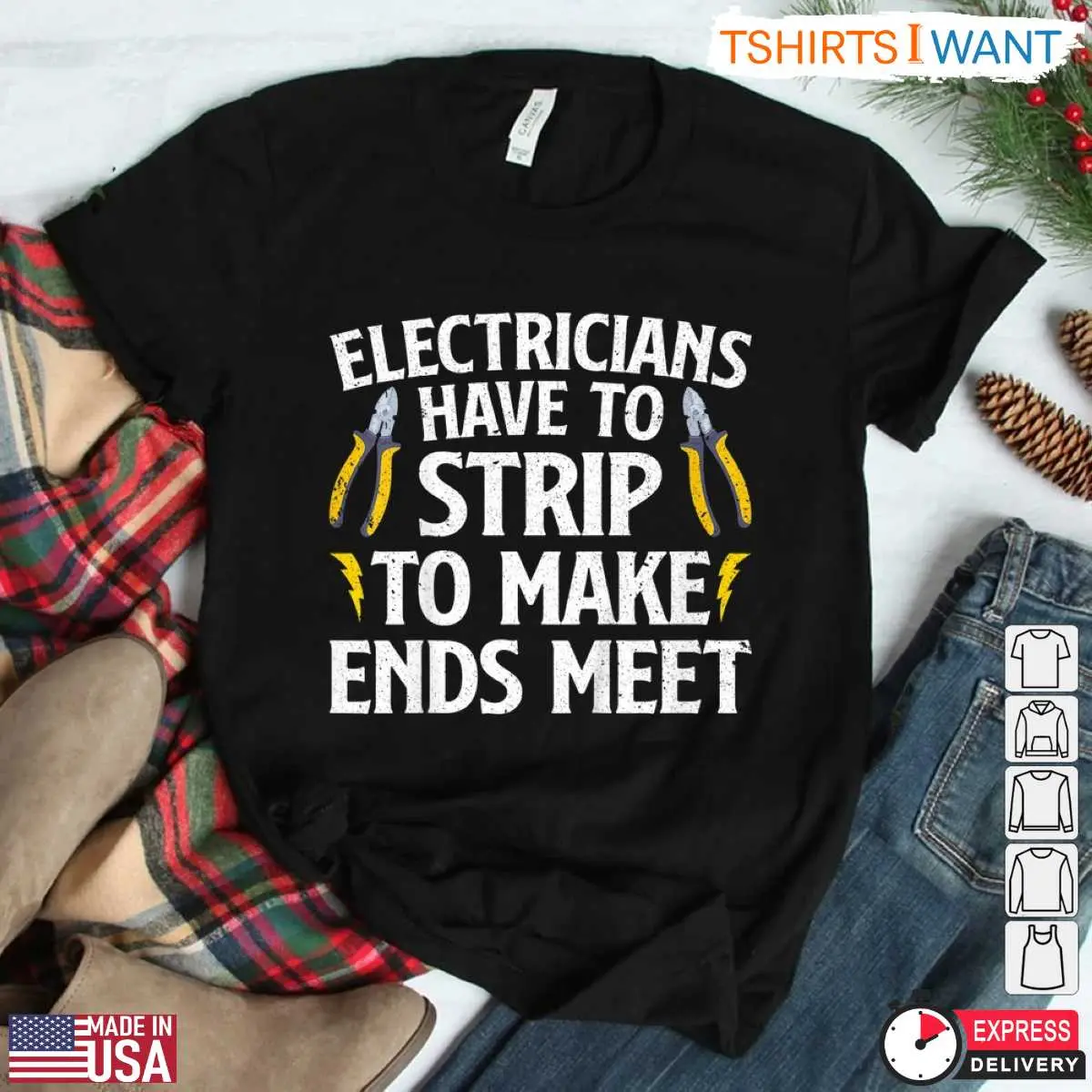 Wire Stripper Tools Funny Electrician T-Shirt 9 Wire Stripper Tools Electrician T-Shirt Side View