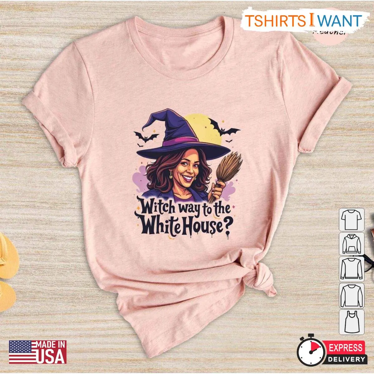 Witch Way To The White House Kamala Harris 2024 Halloween Shirt – Election Gift for Democrats 1