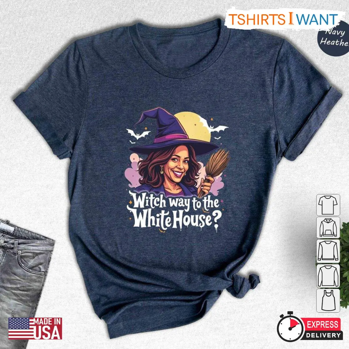 Witch Way To The White House Kamala Harris 2024 Halloween Shirt – Election Gift for Democrats 4