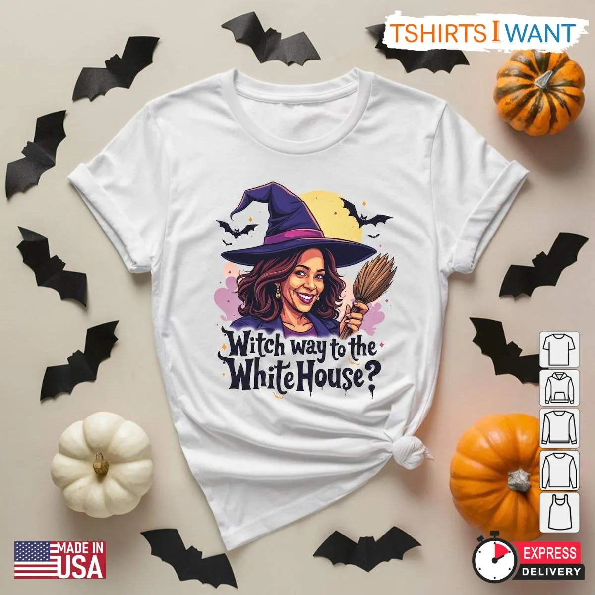 Witch Way To The White House Kamala Harris 2024 Halloween Shirt – Election Gift for Democrats 6