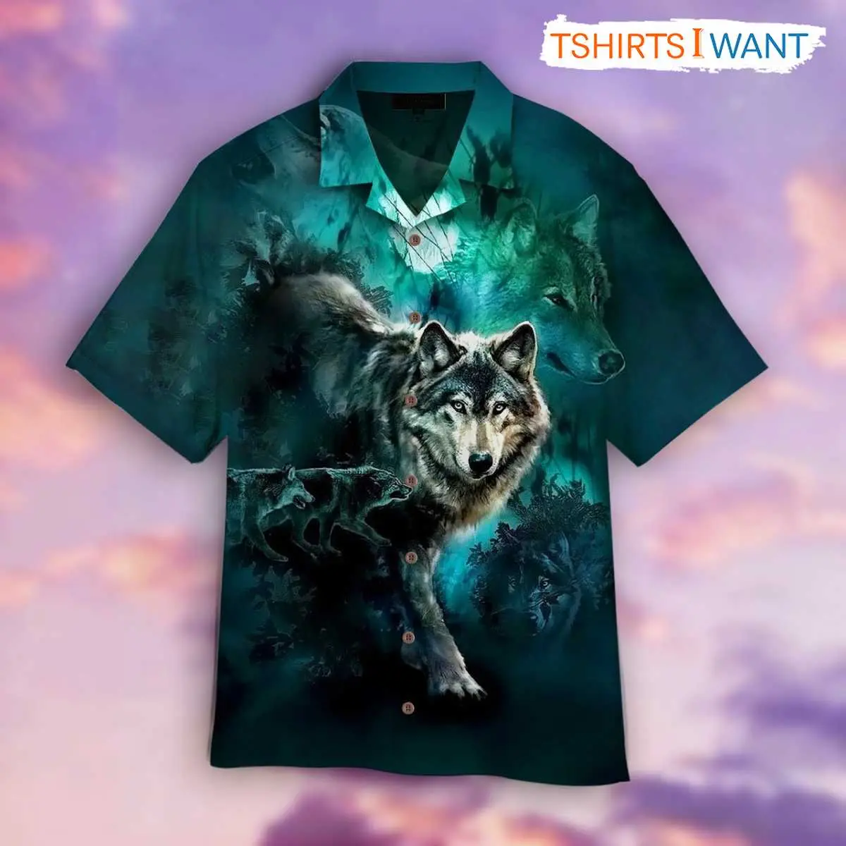 Wolf in Hawaiian Shirt - Unique and Majestic Designs 2 Wolf in Hawaiian Shirt