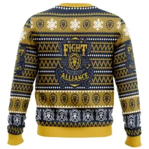 World Of Warcraft Christmas Sweater Fight for Alliance 1 1.jpg
