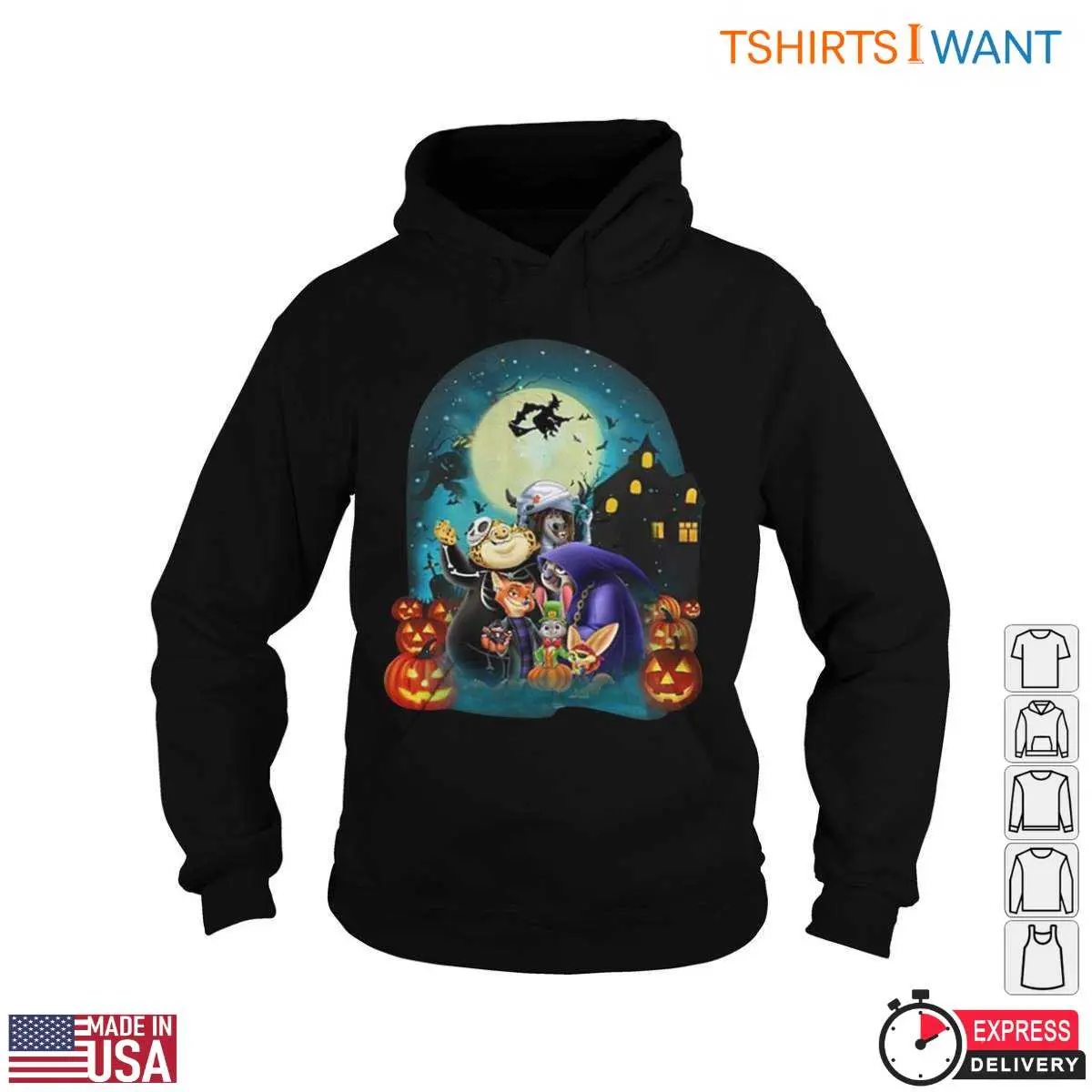 Zootopia Halloween Spooky Characters T-Shirt 2 Zootopia Halloween Spooky Characters T Shirt 2 1.jpg